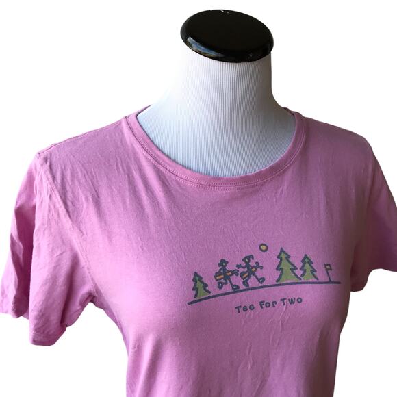 Life Is Good Tee For Two Golf Pink T-Shirt - Picture 4 of 10